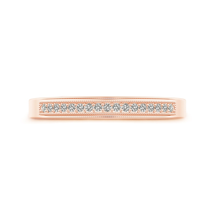 1.2mm KI3 Milgrain-Edged Pavé Set Diamond Half Eternity Men's Wedding Band in Rose Gold product image