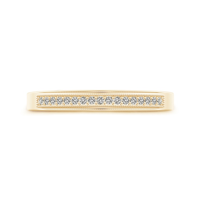 1.2mm KI3 Milgrain-Edged Pavé Set Diamond Half Eternity Men's Wedding Band in Yellow Gold product image