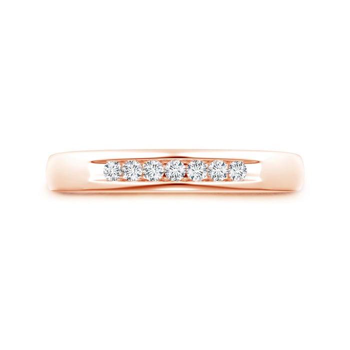 Channel Grooved Classic Natural Diamond Men's Wedding Ring