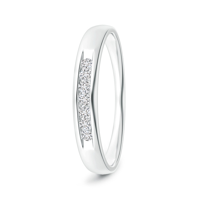 1.8mm HSI2 Channel Grooved Classic Diamond Men's Wedding Band in P950 Platinum 