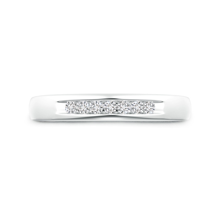 1.8mm HSI2 Channel Grooved Classic Diamond Men's Wedding Band in White Gold Product Image