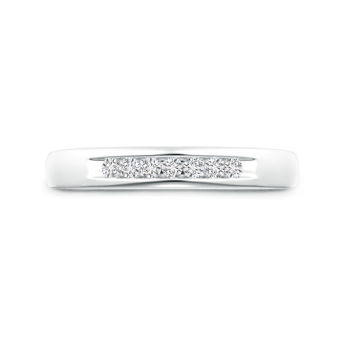 1.8mm HSI2 Channel Grooved Classic Diamond Men's Wedding Band in White Gold product image