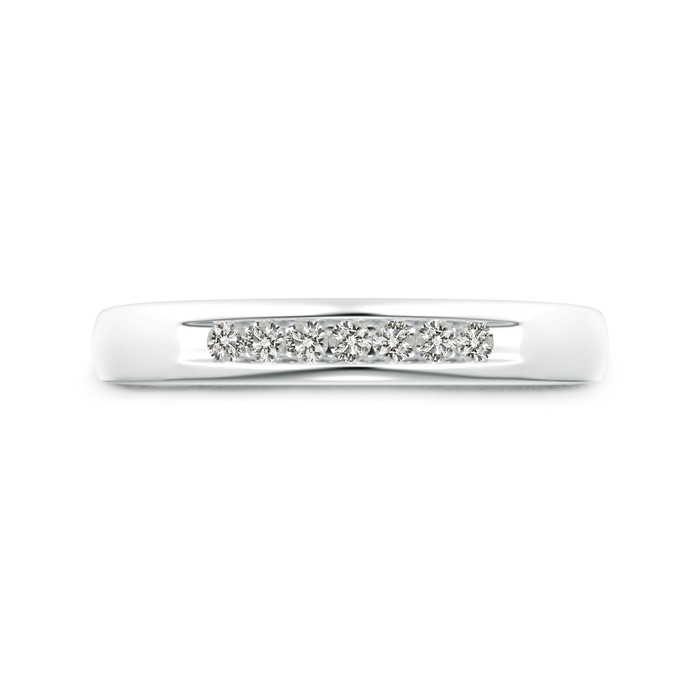 1.8mm KI3 Channel Grooved Classic Diamond Men's Wedding Band in White Gold product image