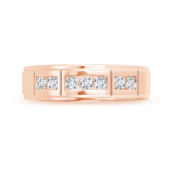 2.5mm GVS2 Step-Edged Channel-Set Diamond Men's Wedding Band in Rose Gold side-2