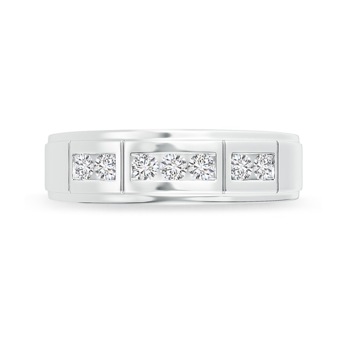 2.5mm HSI2 Step-Edged Channel-Set Diamond Men's Wedding Band in P950 Platinum side-2