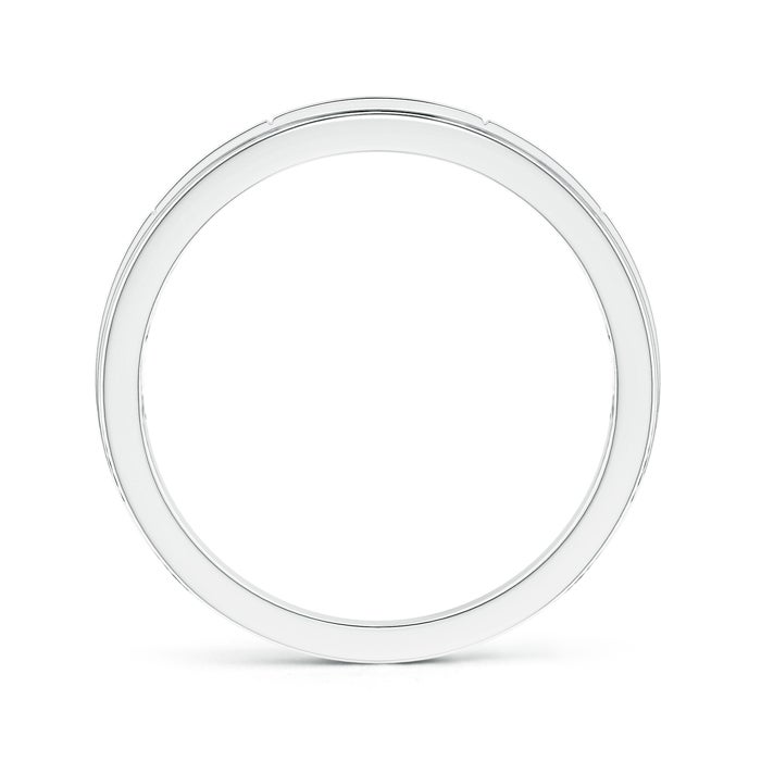 2.5mm HSI2 Step-Edged Channel-Set Diamond Men's Wedding Band in White Gold - side 1
