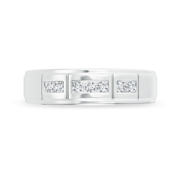2mm GVS2 Step-Edged Channel-Set Diamond Men's Wedding Band in P950 Platinum side-2
