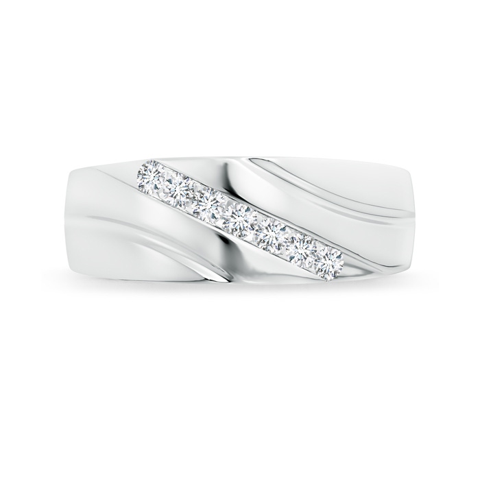 2.3mm GVS2 Channel-Set Slanted Diamond 7-Stone Wedding Band for Him in P950 Platinum side-2