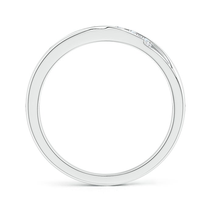 2.3mm GVS2 Channel-Set Slanted Diamond 7-Stone Wedding Band for Him in White Gold - side 1