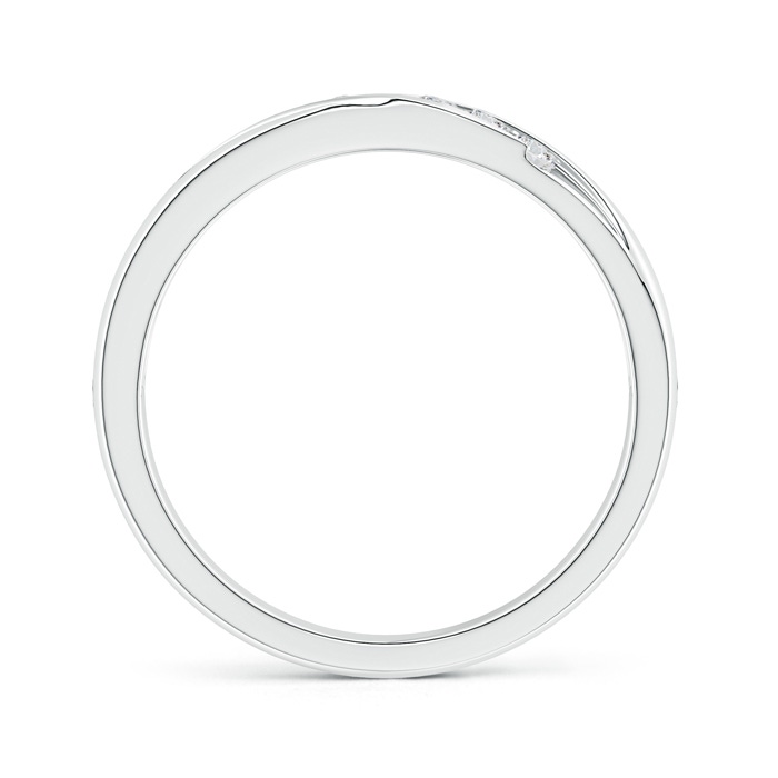 2.3mm HSI2 Channel-Set Slanted Diamond 7-Stone Wedding Band for Him in White Gold side-1