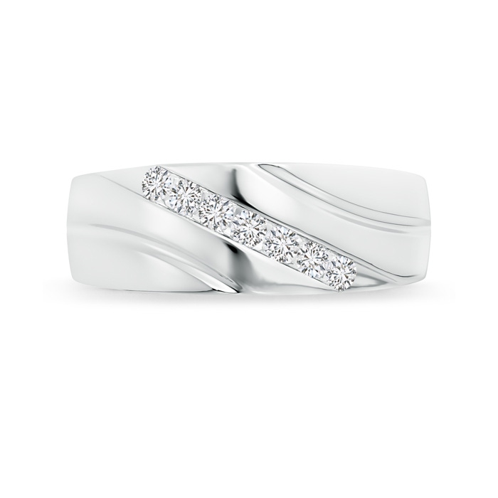 2.3mm HSI2 Channel-Set Slanted Diamond 7-Stone Wedding Band for Him in White Gold side-2