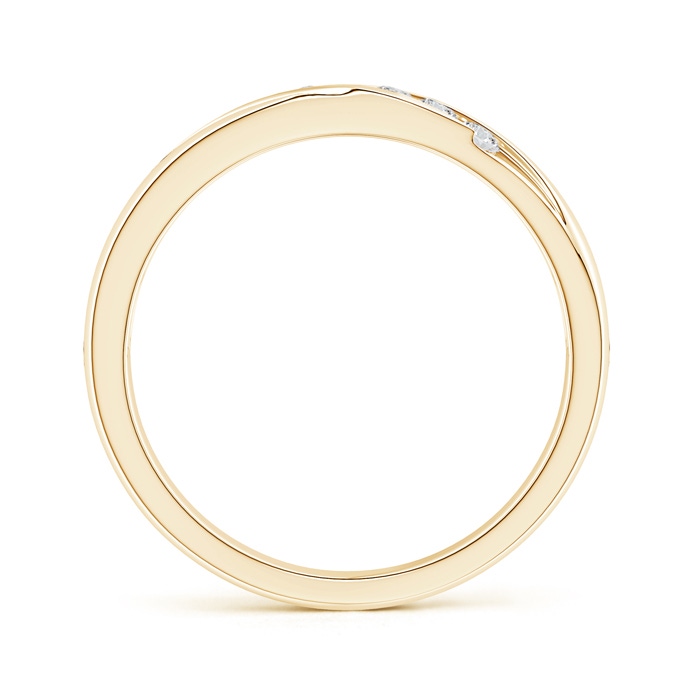 2.3mm HSI2 Channel-Set Slanted Diamond 7-Stone Wedding Band for Him in Yellow Gold side-1
