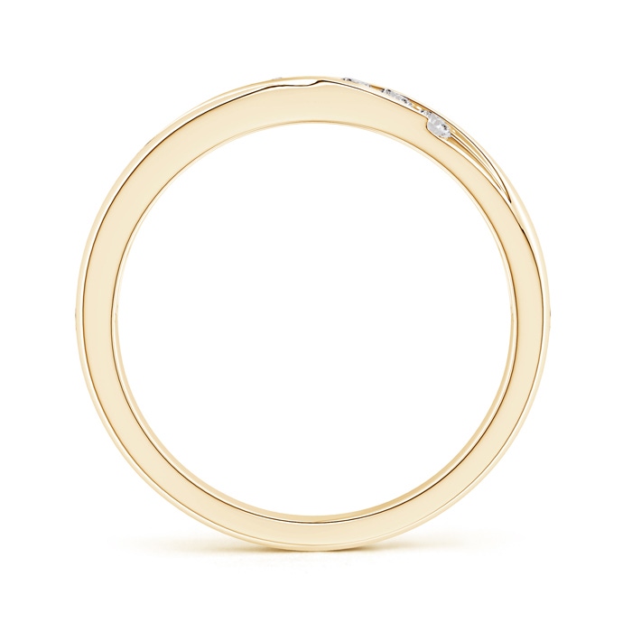 2.3mm IJI1I2 Channel-Set Slanted Diamond 7-Stone Wedding Band for Him in Yellow Gold side-1