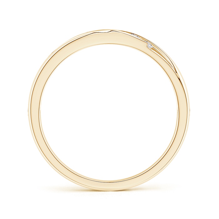 2mm IJI1I2 Channel-Set Slanted Diamond 7-Stone Wedding Band for Him in Yellow Gold side-1