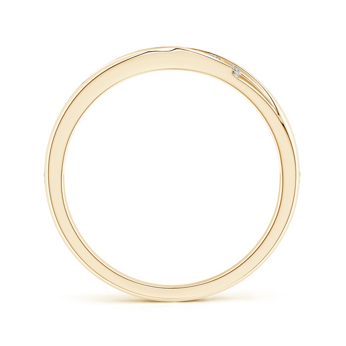 2mm KI3 Channel-Set Slanted Diamond 7-Stone Wedding Band for Him in Yellow Gold side-1