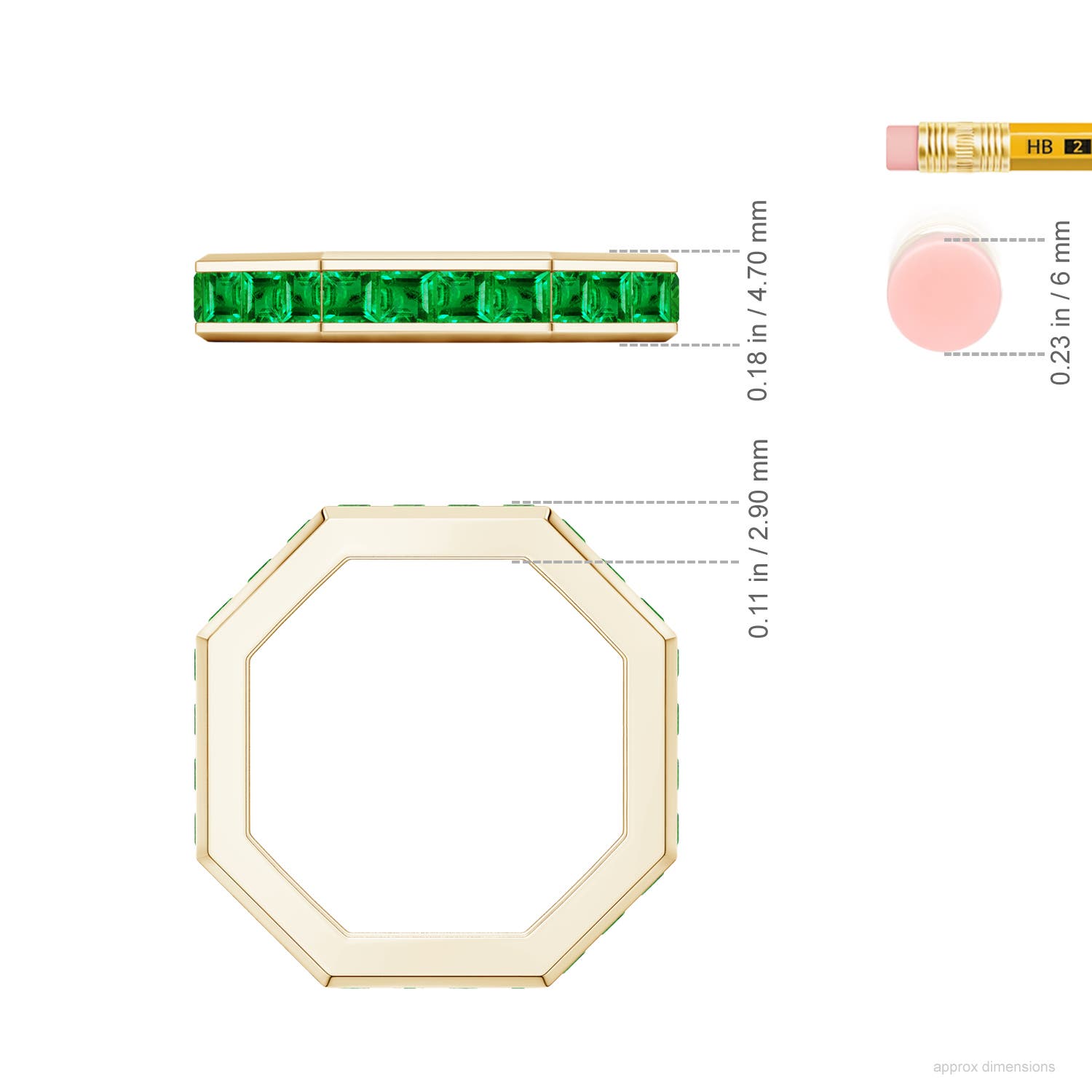3mm AAA WRMD_SRM0156E-YG-AAA-3-90 in Yellow Gold - ruler