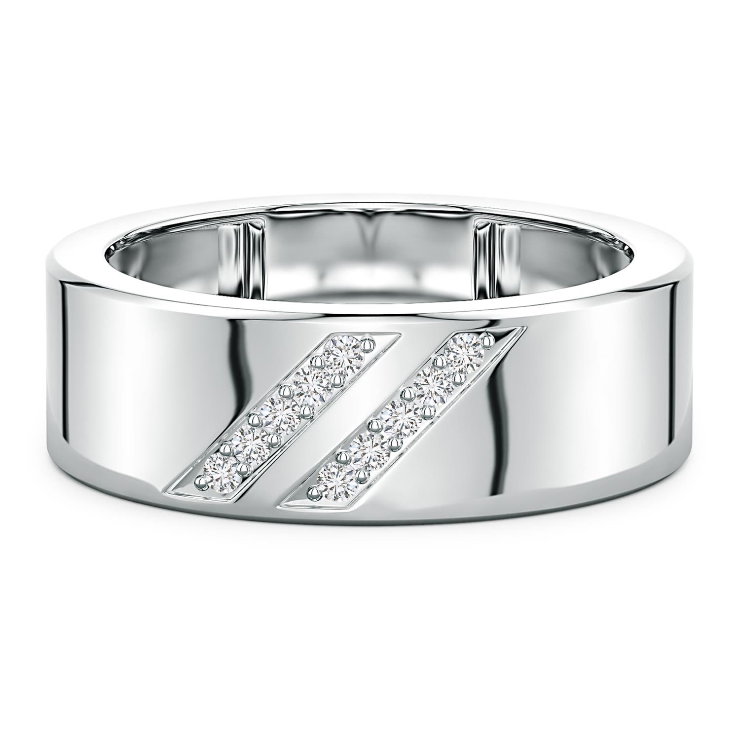 Diamond Octagon Open Frame Men's Ring