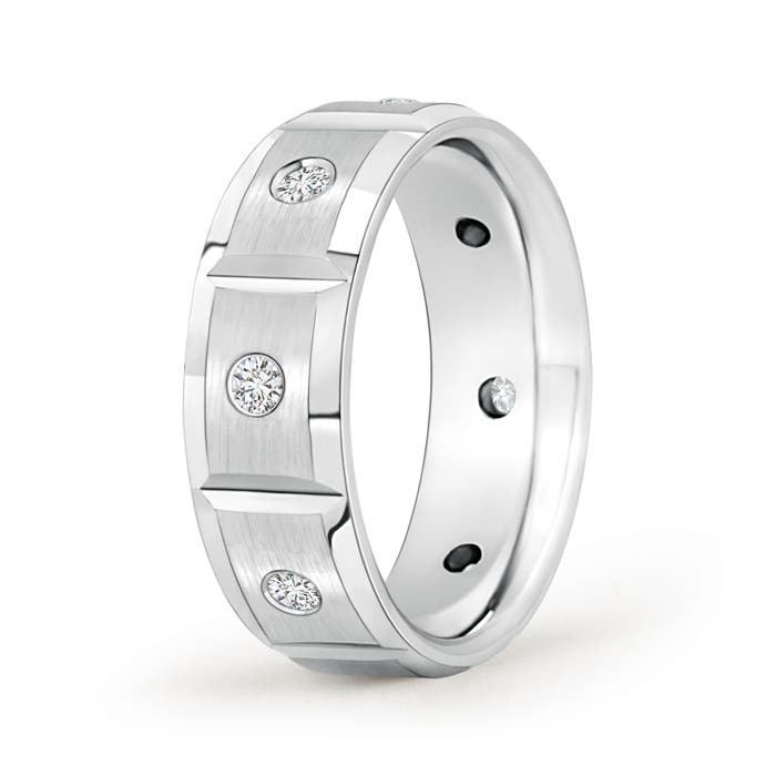 Satin Finish Starlight Diamond Eternity Wedding Ring | Angara