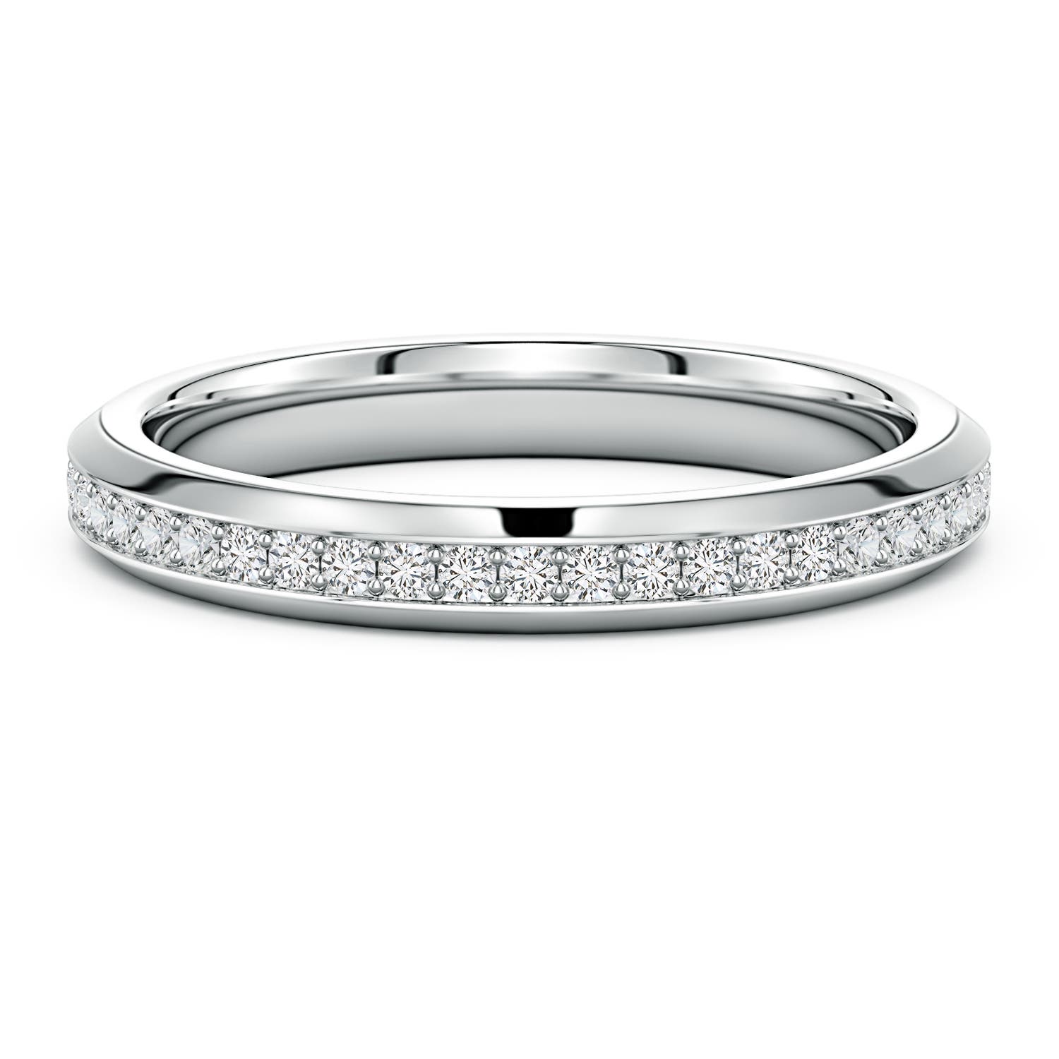 1.4mm HSI2 Men’s Diamond Eternity Ring in White Gold