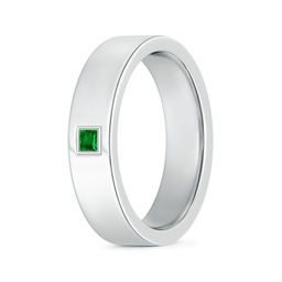 Solitaire Platinum Emerald Rings