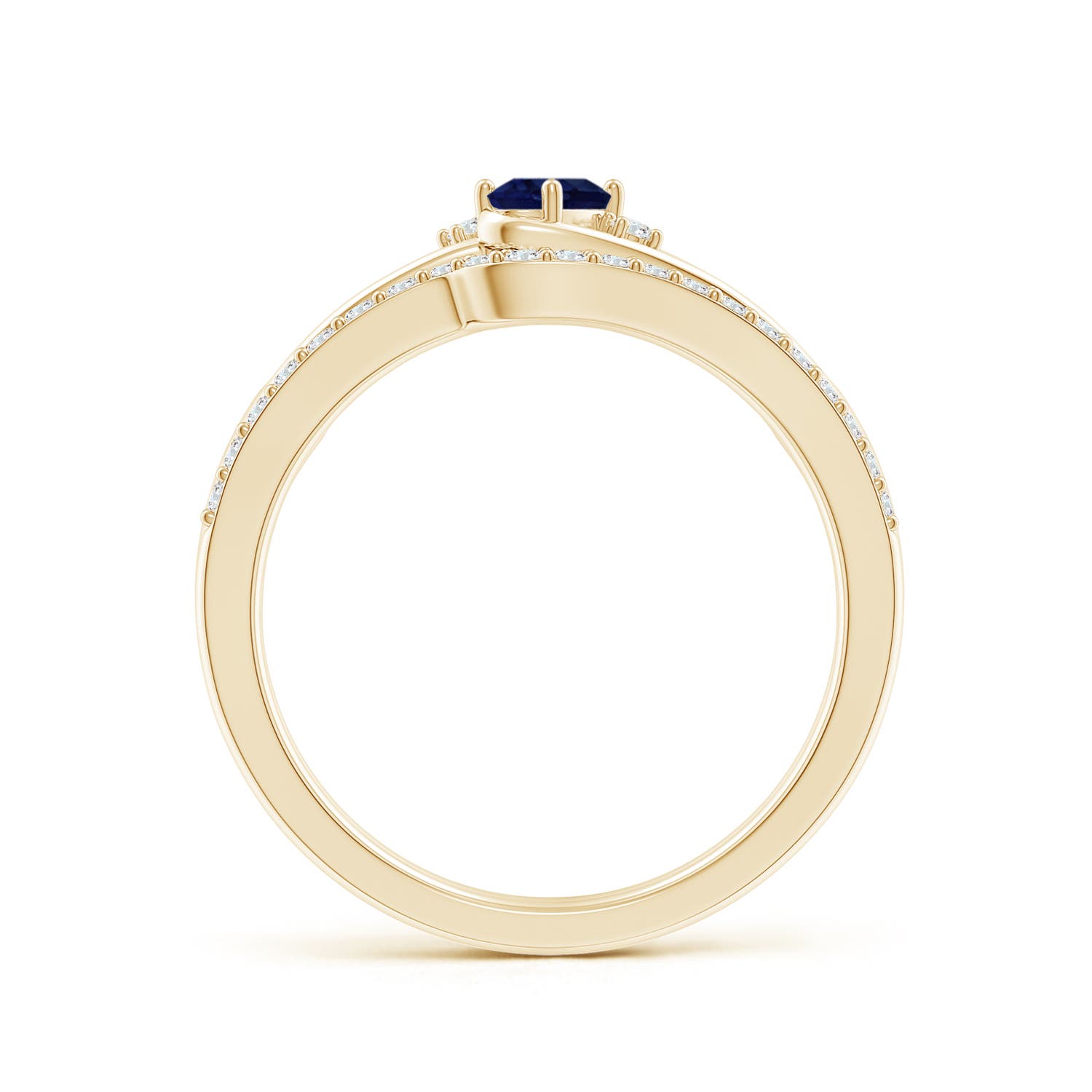 A - Blue Sapphire / 0.48 CT / 14 KT Yellow Gold