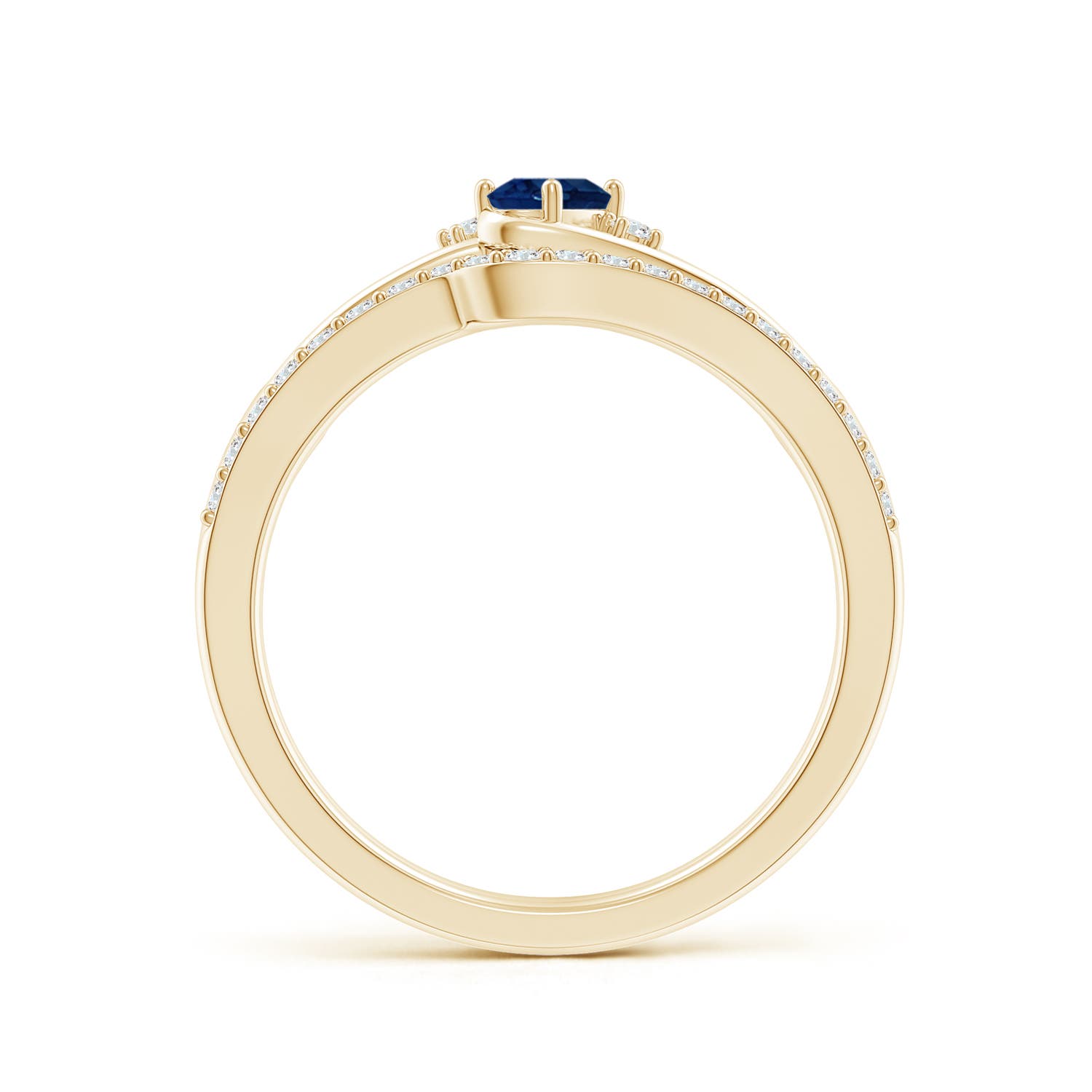 AA - Blue Sapphire / 0.48 CT / 14 KT Yellow Gold