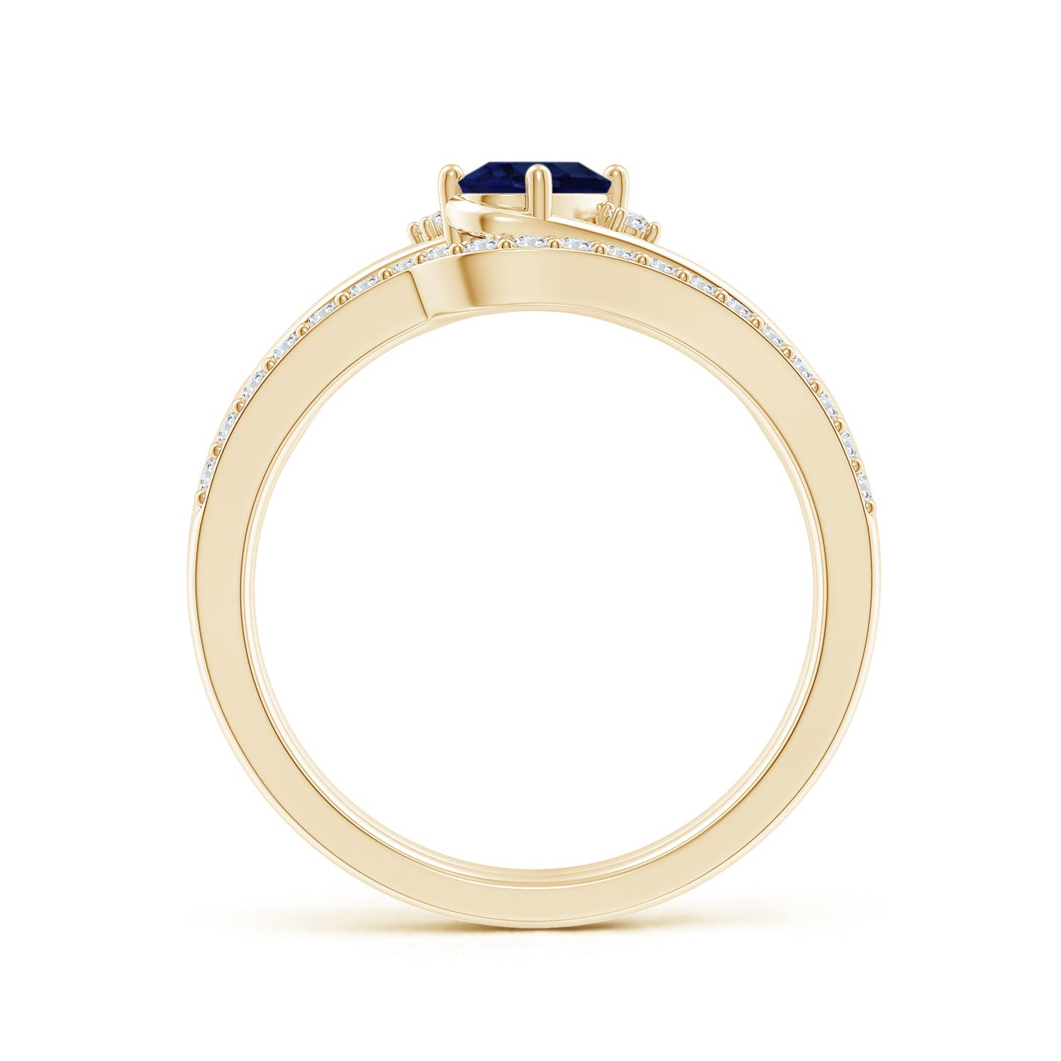 A - Blue Sapphire / 0.82 CT / 14 KT Yellow Gold