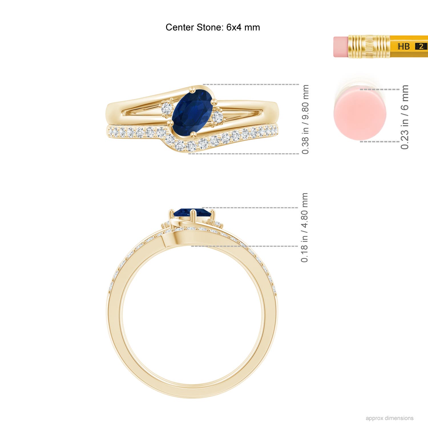 AA - Blue Sapphire / 0.82 CT / 14 KT Yellow Gold