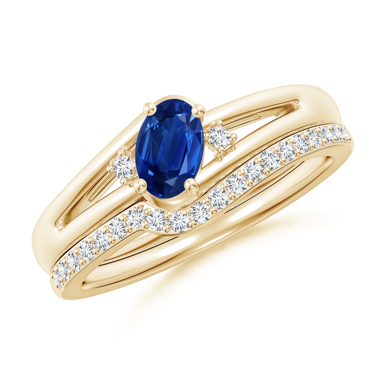 AAA - Blue Sapphire / 0.82 CT / 14 KT Yellow Gold