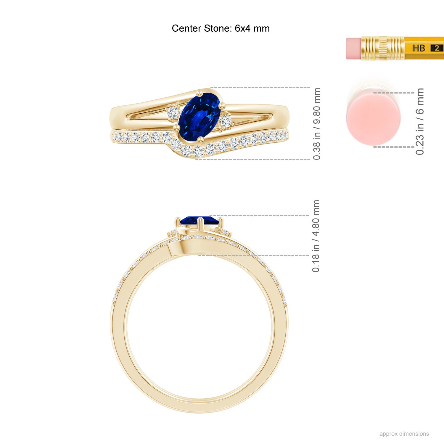 AAAA - Blue Sapphire / 0.82 CT / 14 KT Yellow Gold