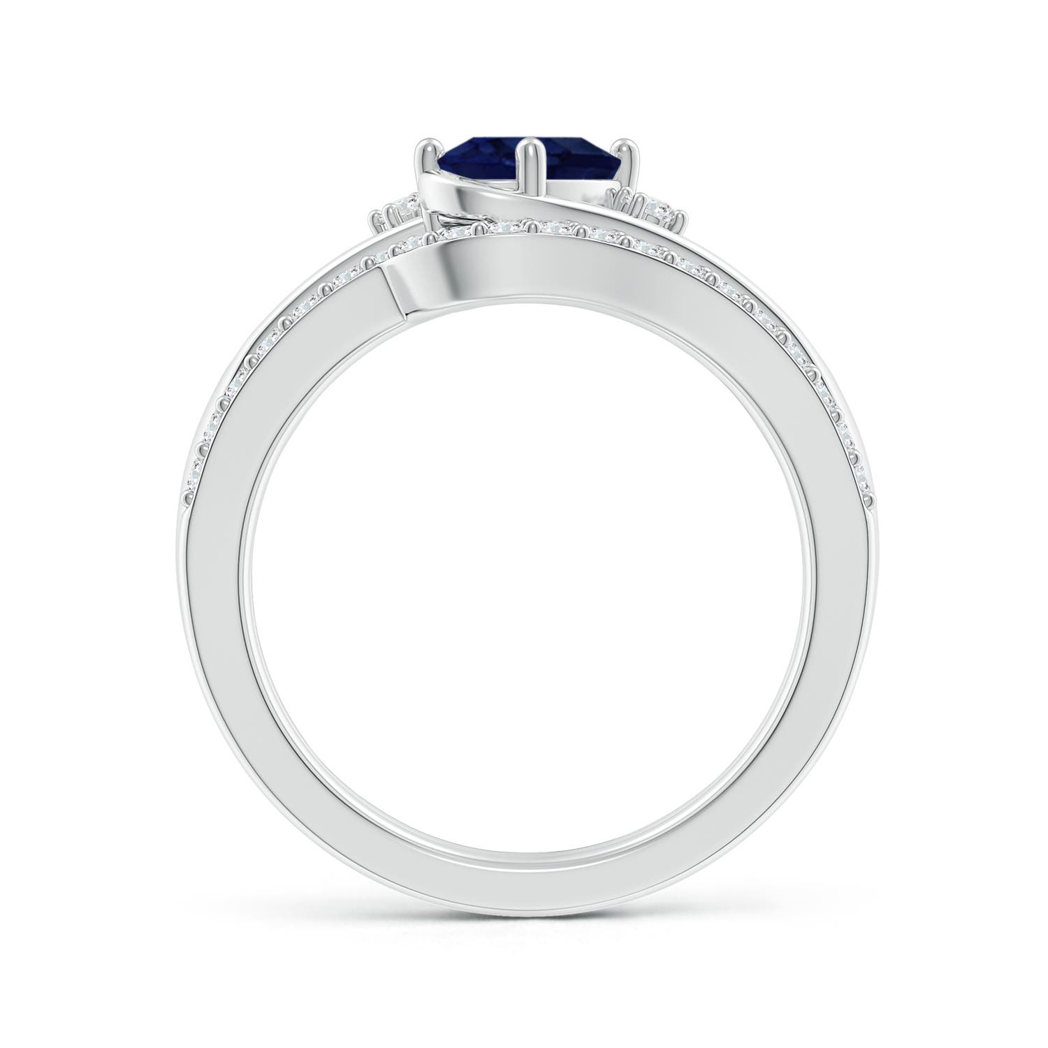 A - Blue Sapphire / 1.13 CT / 14 KT White Gold