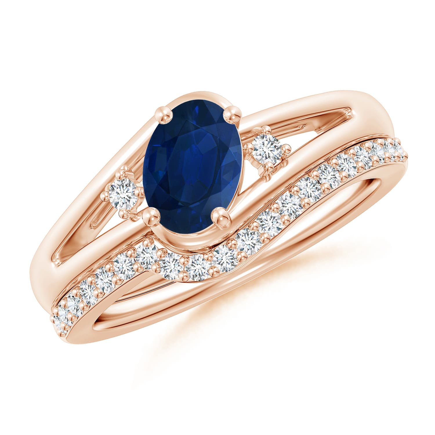 AA - Blue Sapphire / 1.13 CT / 14 KT Rose Gold