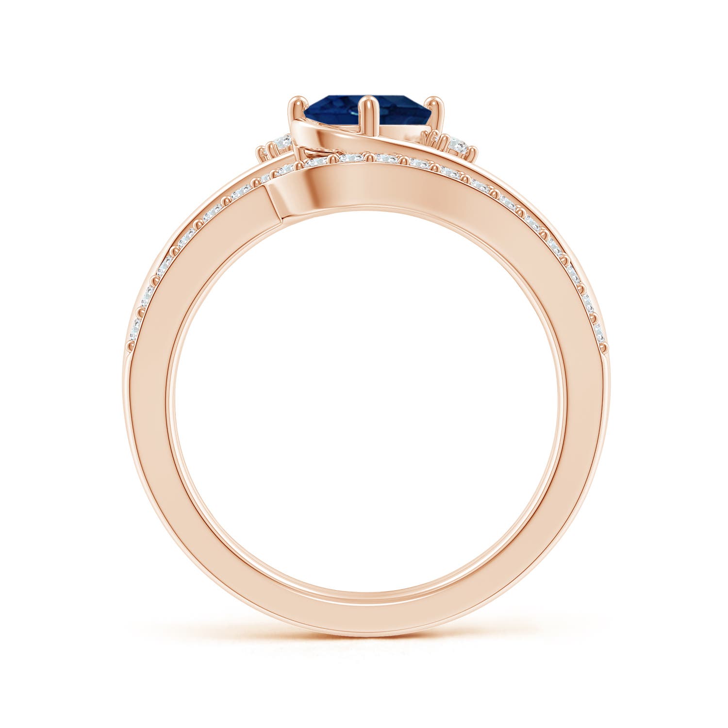 AA - Blue Sapphire / 1.13 CT / 14 KT Rose Gold