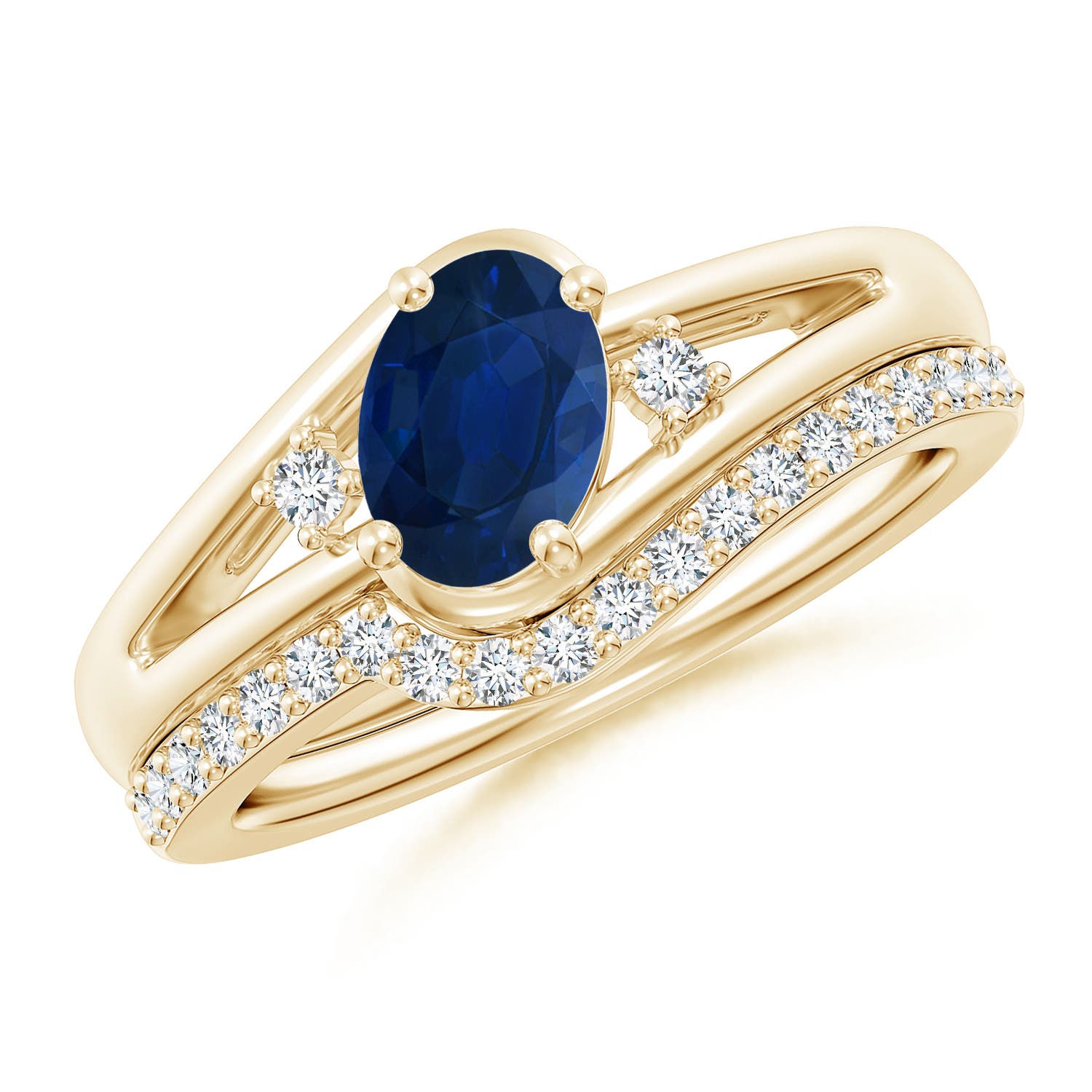 AA - Blue Sapphire / 1.13 CT / 14 KT Yellow Gold