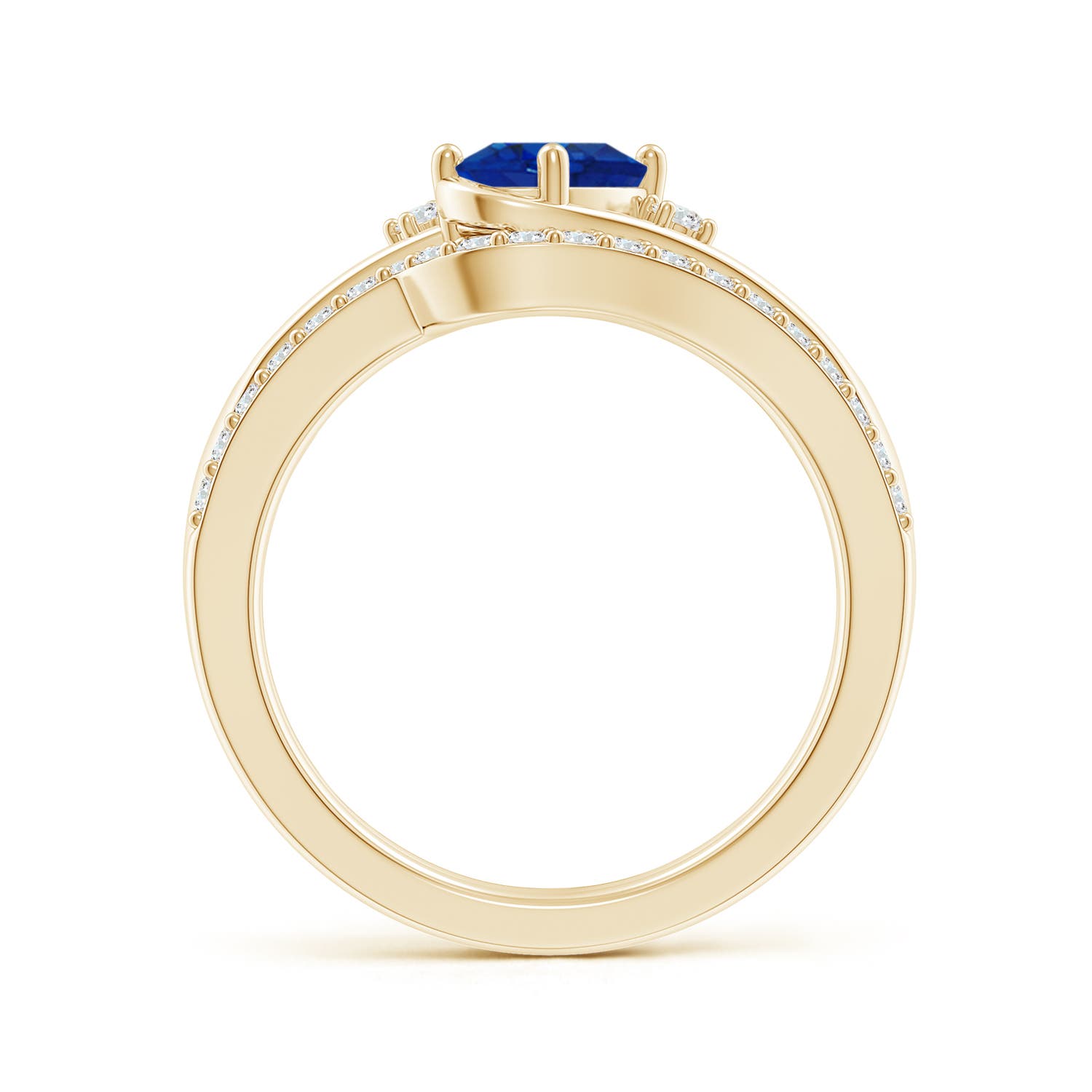 AAA - Blue Sapphire / 1.13 CT / 14 KT Yellow Gold