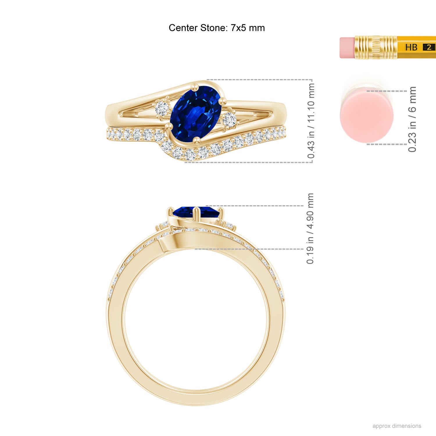 AAAA - Blue Sapphire / 1.13 CT / 14 KT Yellow Gold