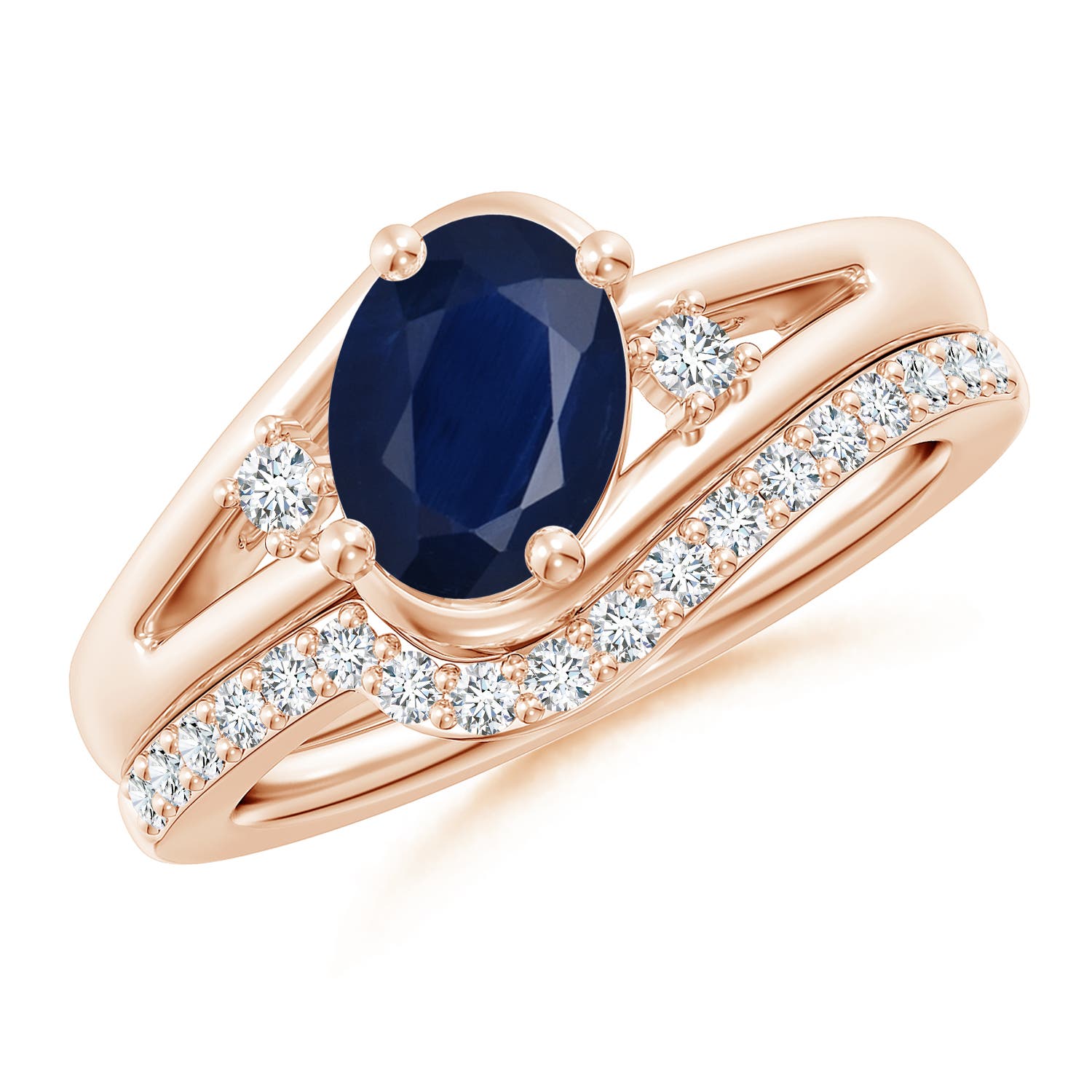 A - Blue Sapphire / 1.85 CT / 14 KT Rose Gold