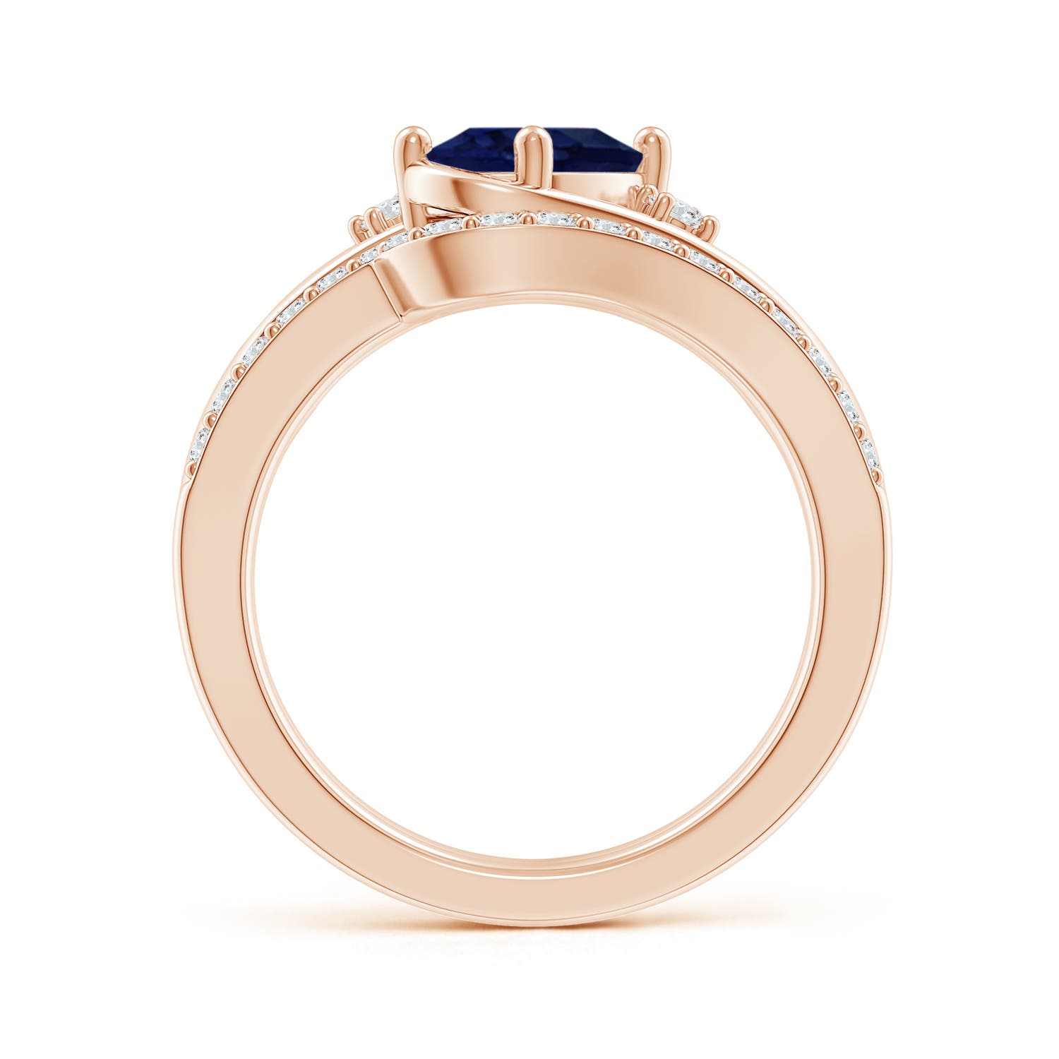 A - Blue Sapphire / 1.85 CT / 14 KT Rose Gold