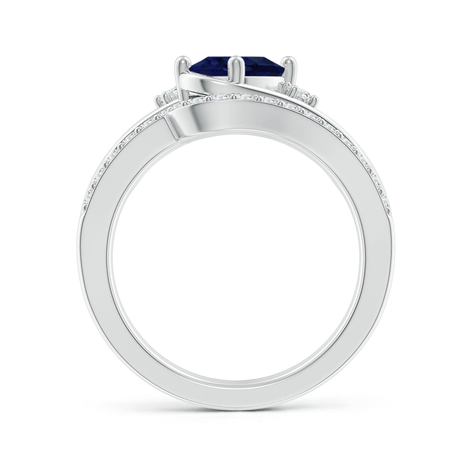 A - Blue Sapphire / 1.85 CT / 14 KT White Gold