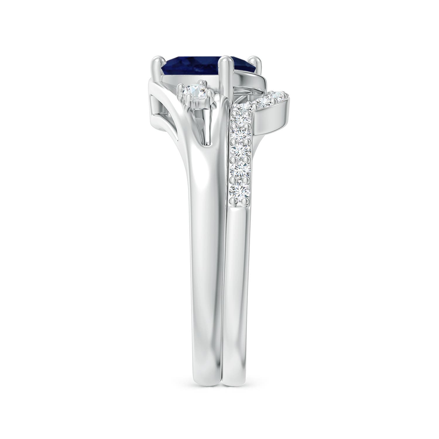 A - Blue Sapphire / 1.85 CT / 14 KT White Gold