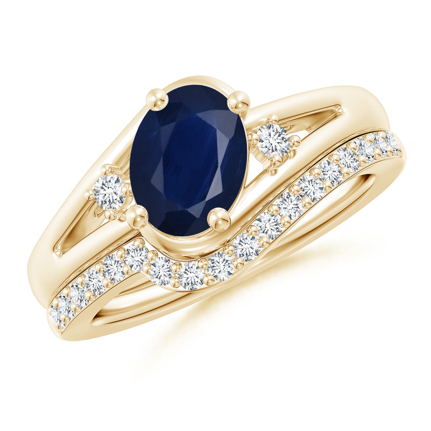 A - Blue Sapphire / 1.85 CT / 14 KT Yellow Gold