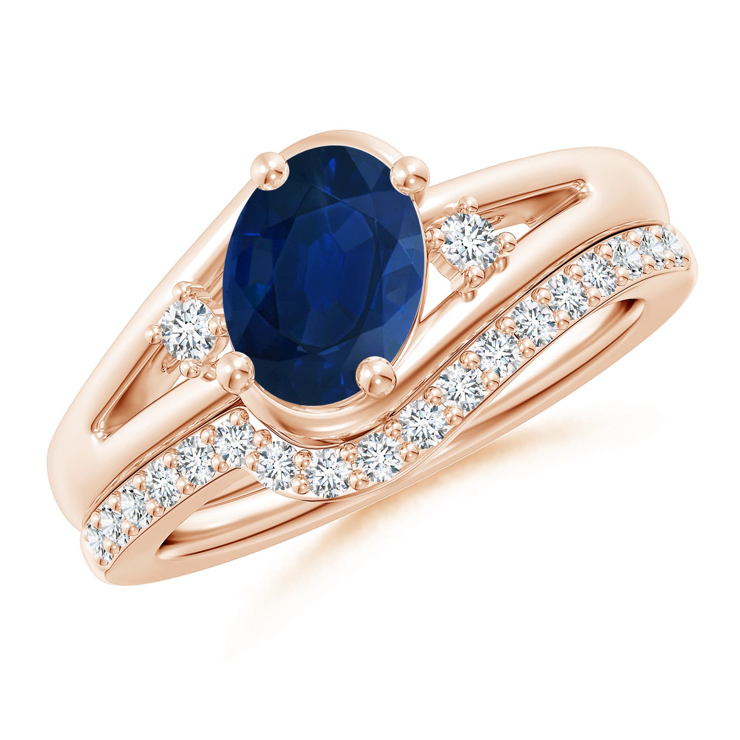 AA - Blue Sapphire / 1.85 CT / 14 KT Rose Gold