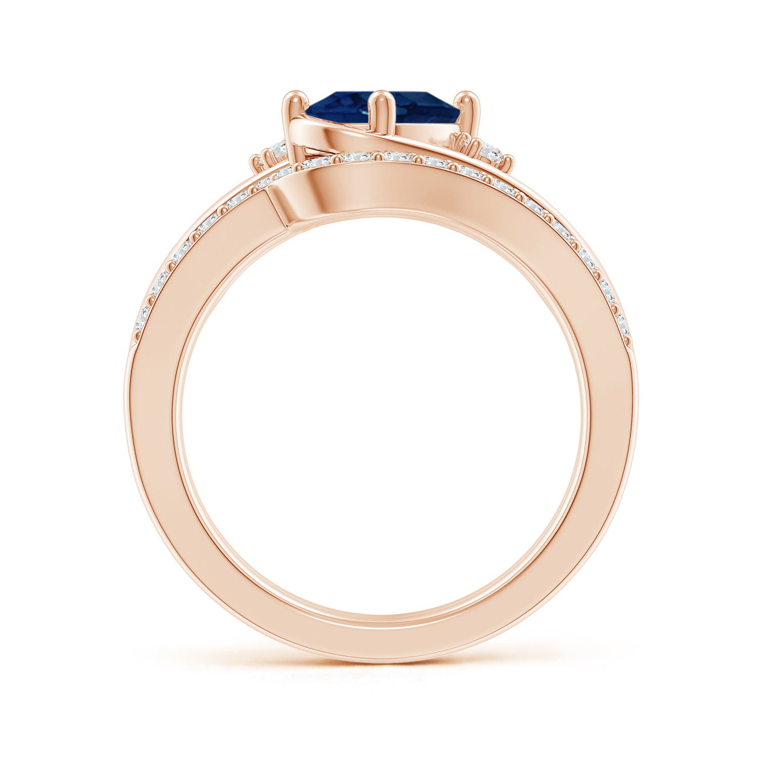 AA - Blue Sapphire / 1.85 CT / 14 KT Rose Gold