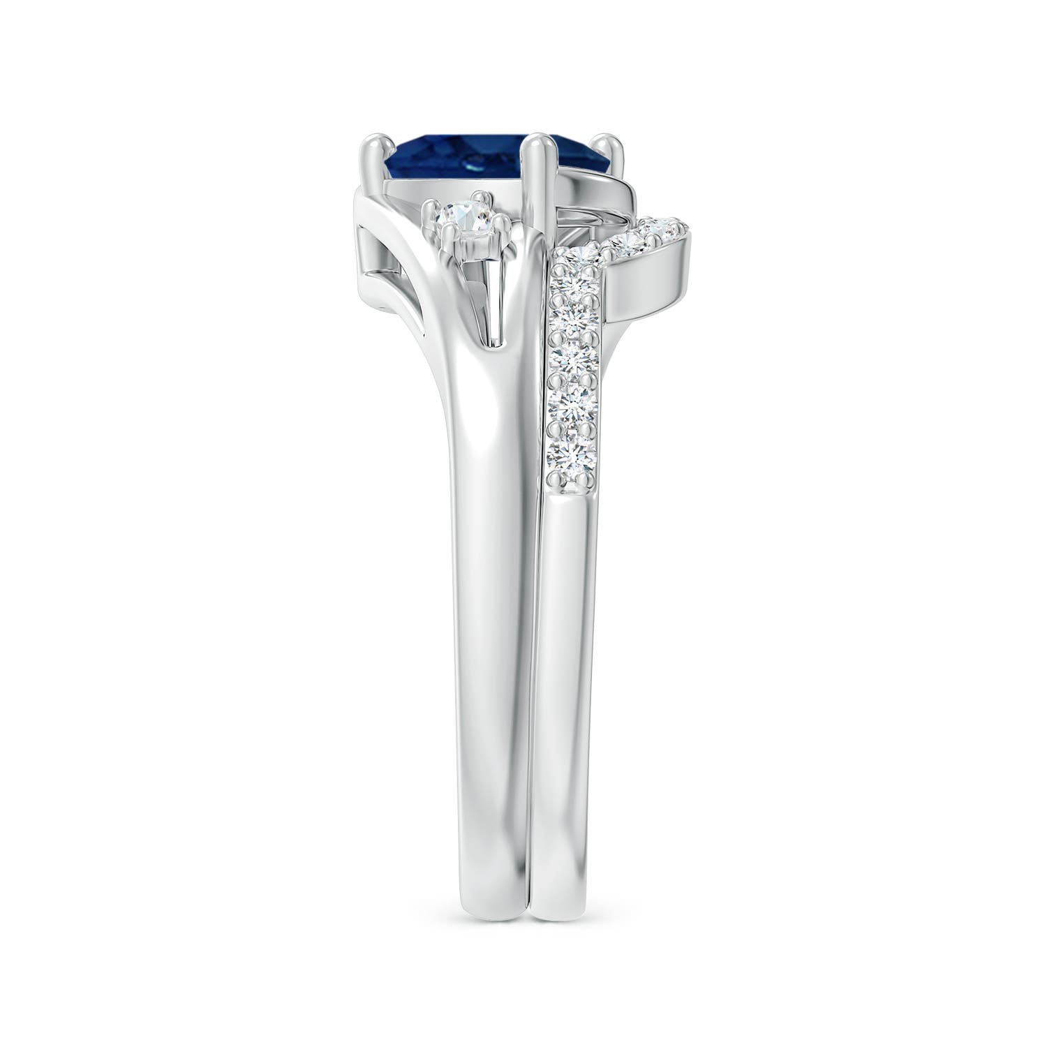 AA - Blue Sapphire / 1.85 CT / 14 KT White Gold