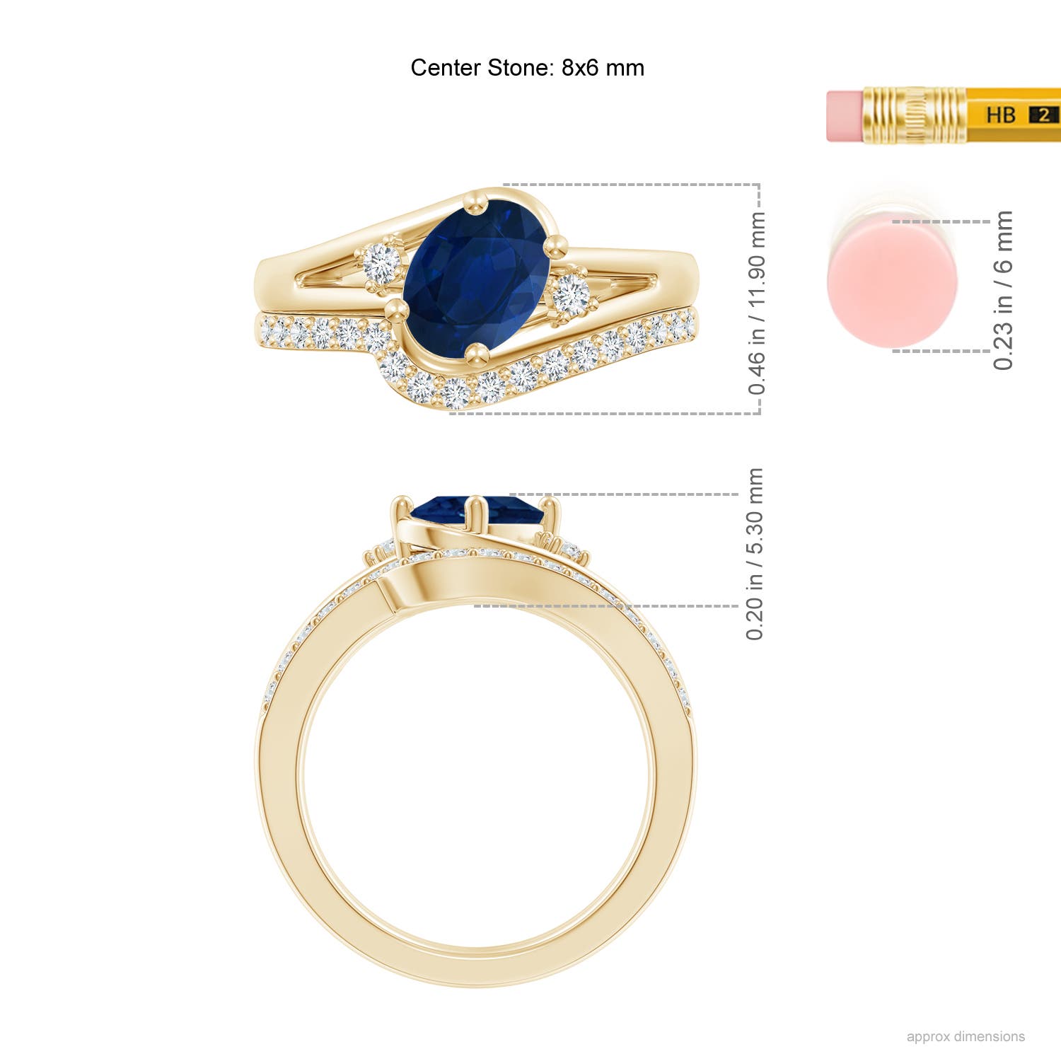 AA - Blue Sapphire / 1.85 CT / 14 KT Yellow Gold