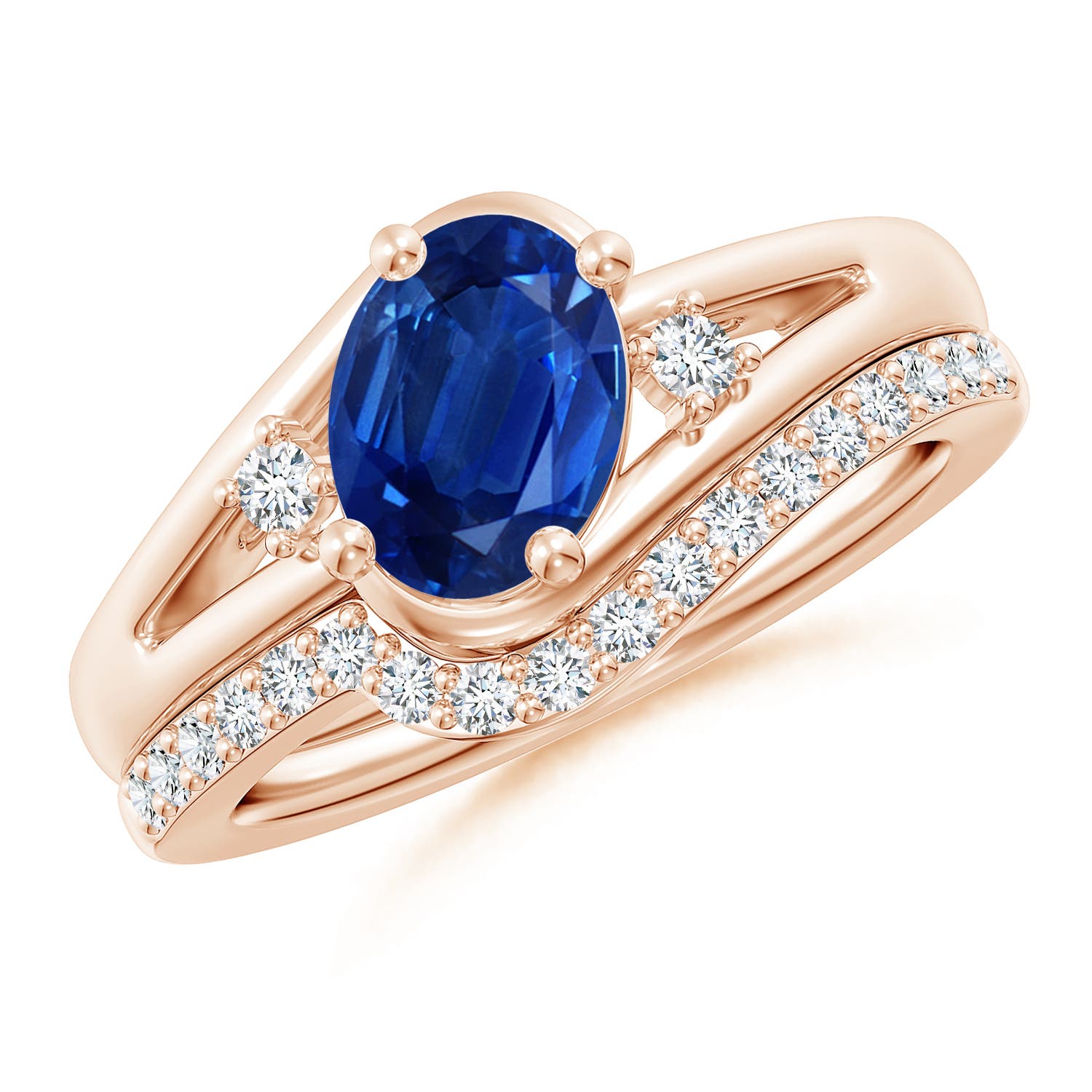 AAA - Blue Sapphire / 1.85 CT / 14 KT Rose Gold