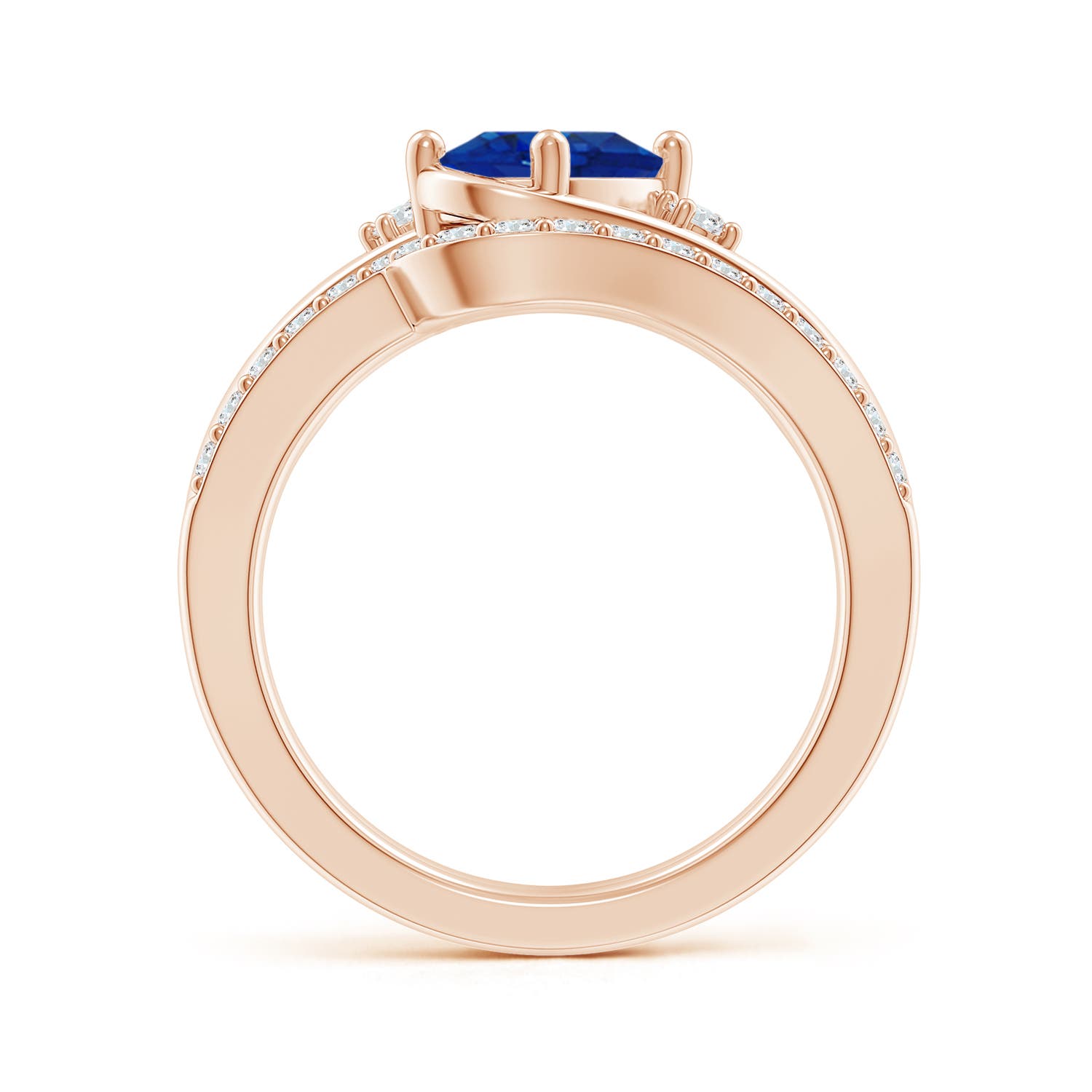 AAA - Blue Sapphire / 1.85 CT / 14 KT Rose Gold