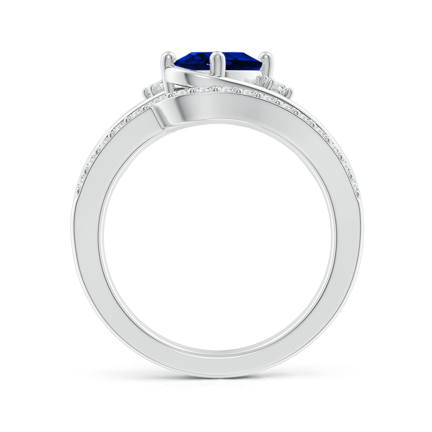 AAAA - Blue Sapphire / 1.85 CT / 14 KT White Gold