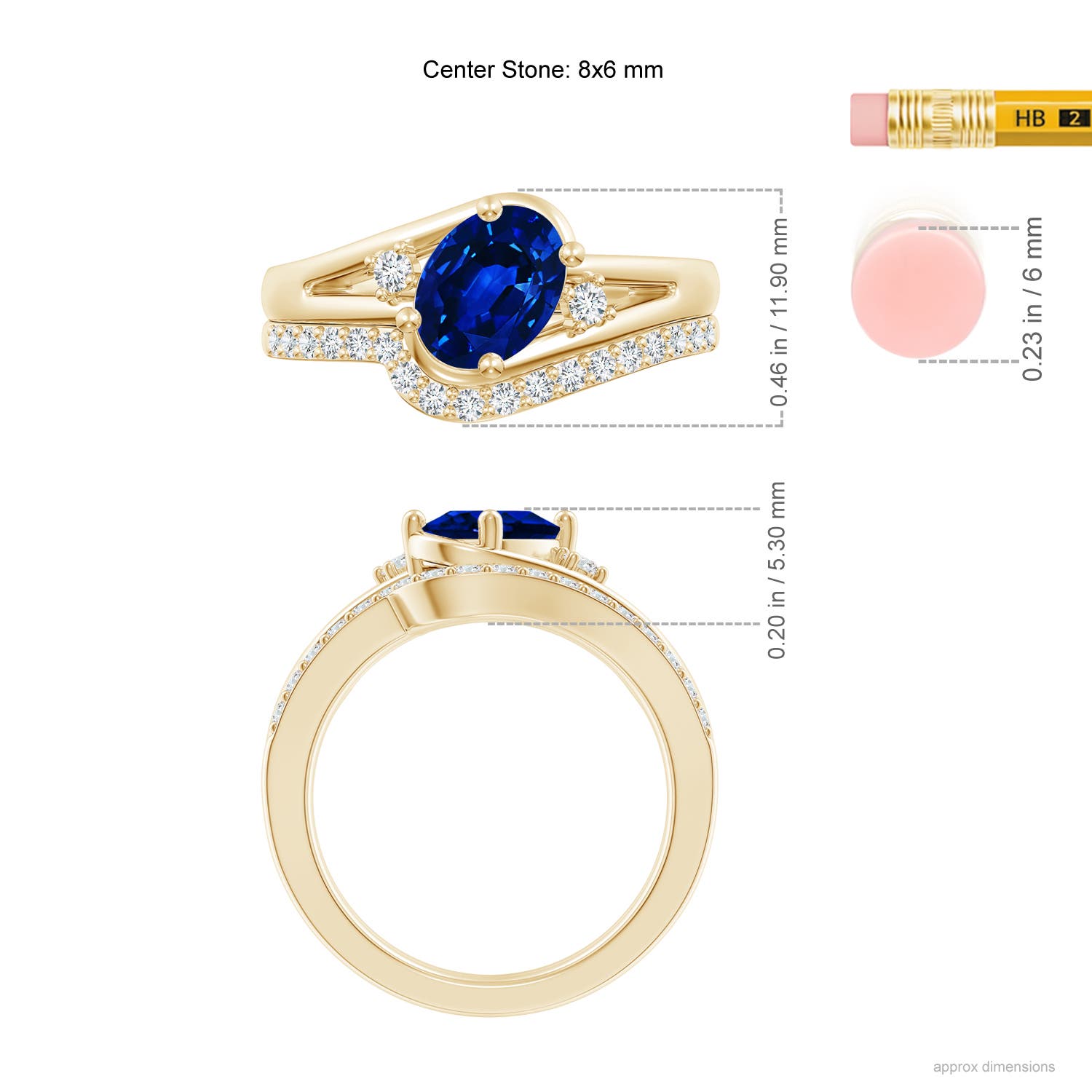 AAAA - Blue Sapphire / 1.85 CT / 14 KT Yellow Gold