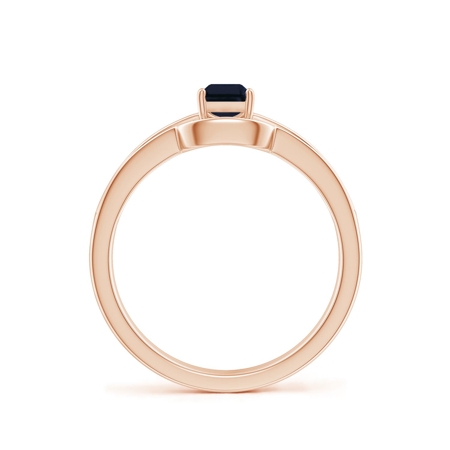 A - Blue Sapphire / 0.88 CT / 14 KT Rose Gold